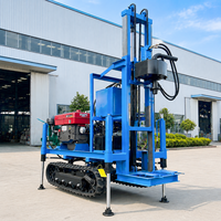 Petite foreuse de puits d’eau sur chenilles 660FT machine de forage de puits d’eau boue-air pour irrigation agricole