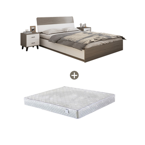 Modern Hotel Bedroom Furniture Set, Durable Wood <b>Storage</b> Bed Frame with Headboard, Eco-Friendly Commercial Apartment Suite, Low - Product Image 6