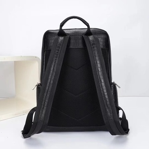 Custom Full Grain Naturally Two-Way Daypack High Quality Black Cowhide Genuine Real <b>Leather</b> <b>Laptop</b> <b>Backpack</b> Bag Mens - Product Image 2