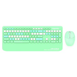 Geezer nhiều màu sắc ưa thích 2.4GHz Bàn phím không dây và chuột kết hợp với tay còn lại đầy màu sắc - Product Image 5