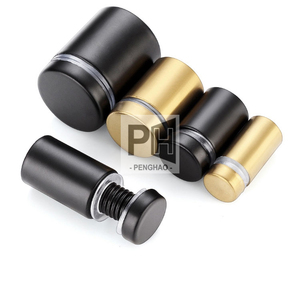 Vis publicitaires en acier inoxydable noir signe vis à entretoise attaches en verre clous de <span class=keywords><strong>miroir</strong></span> matériel de fixation de panneau d'affichage - Product Image 2