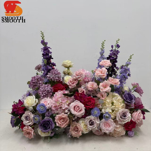 Arreglo Floral de Seda Morada Suave, Hecho a Mano, Romántico, Reutilizable, Bola de Flores, Camino de Mesa, Centro de Mesa para Bodas - Product Image 3