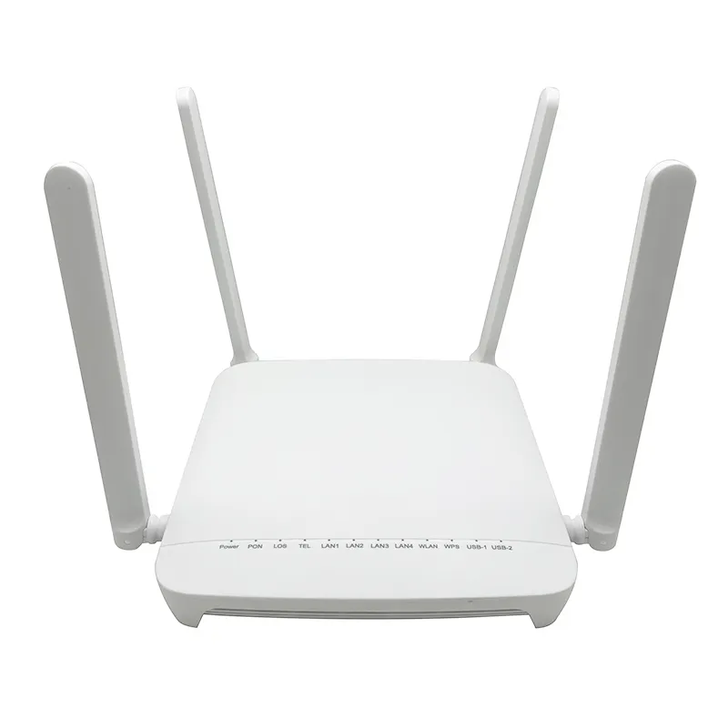 New Version H3-5S Xpon Onu 4Ge+Dual Wifi+4 External Antennas Gepon Onu Xpon Router Fiber Optical Ont Compatible With ZTE OMCI