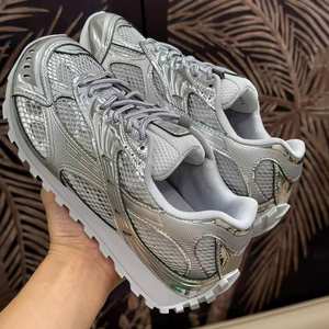 Baskets rétro BV pour femmes, qualité supérieure, basses, décontractées, de course, de luxe, style Dad Shoes, rose argenté - Product Image 6