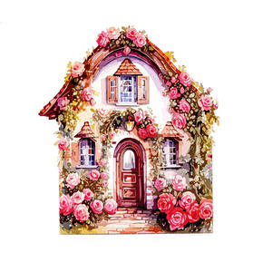 Paper Craft Creative Girafe 3D Pliant Pop up <span class=keywords><strong>Carte</strong></span> pour Cadeau de Vacances Décoration de Table - Product Image 5