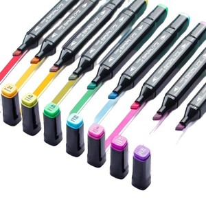 Marcador de Alcohol de Punta Doble, Cincel y Punta Redonda, Tinta Permanente de Secado Rápido, <span class=keywords><strong>para</strong></span> Dibujo Artístico y Manga - Product Image 3