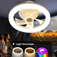 Le nouveau petit ventilateur lumineux LED E27 est un luminaire simple pour la maison, le salon et le hall, avec réglage de la vitesse par télécommande, ainsi que