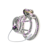Dispositif de chasteté masculin en acier inoxydable robuste avec stimulation électrique, verrou de sécurité intime portable