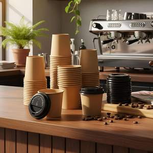 Fundas y Mangas para Vasos de Café de Papel de 8/12/16/20 oz, Biodegradables, Venta Caliente de Fábrica - Product Image 4