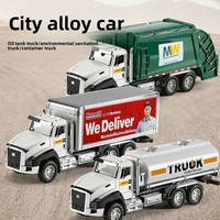 Set Mainan Kendaraan Rekayasa Logam Truk Pemadam Kebakaran Excavator Model Mobil Alloy Skala 1:1500 Fungsi Tarik Mundur Hadiah Sempurna untuk