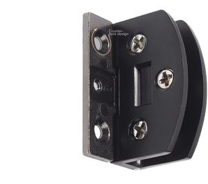 Puerta Abatible de 90 Grados con Bisagras de Aleación de Zinc y Vidrio Templado sin Marco para Uso en Hoteles y Escuelas, No Requiere Perforación, GQK GC0109475 - Product Image 1