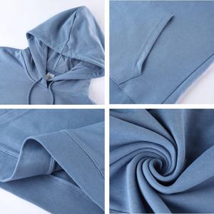 TKAN175D Casual suelta básica color sólido 440G peso pesado marca de moda Sudadera con capucha para hombres - Product Image 3