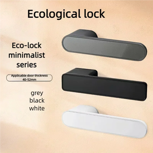New Durable Anti-Theft Minimalist Room Door <b>Lock</b> <b>with</b> Magnetic Silent Mechanism Wooden Handle <b>Key</b> Operated - Product Image 3