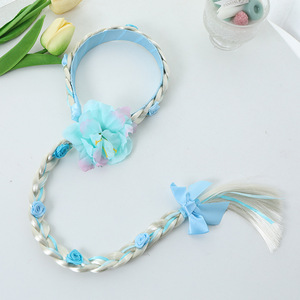 Diadema de Princesa Elsa de Frozen con Trenza, Accesorio <span class=keywords><strong>para</strong></span> el Cabello de Doble Trama a Máquina <span class=keywords><strong>para</strong></span> Niñas, <span class=keywords><strong>Adorno</strong></span> Infantil - Product Image 6