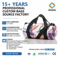 Personnalisé Étanche Lavable Dupont Tyvek Papier Baril Sacs À Bandoulière Durable Mini Weekender Plage Voyage Sac De Sport