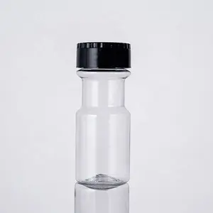 Vendita all'ingrosso tappi di bottiglia condimenti-130ML 4.6 ONCE di Plastica Spice shaker bottiglia per erbe in polvere condimento condimento