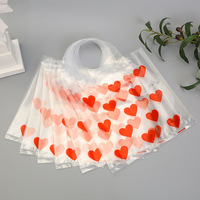 Sacs de courses en plastique transparent GUANDU avec poignée, logo personnalisé, emballage cadeau transparent pour boutique de vêtements, réutilisables, en gros