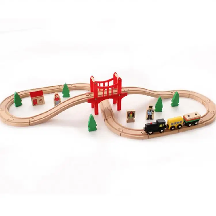 도매 어린이 토마스 37pcs 교육용 나무 트랙 기차 세트 장난감 어린이를위한