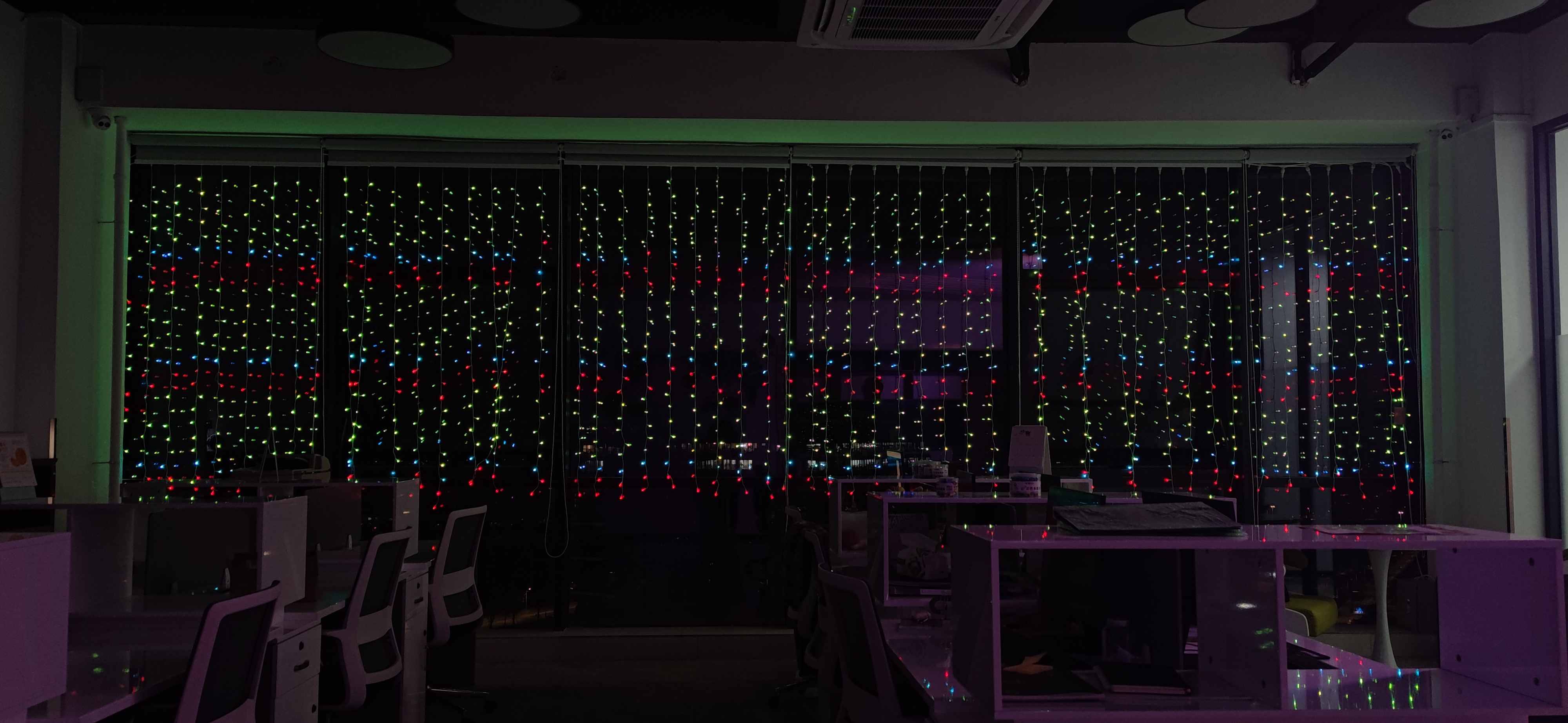 圣诞8功能led瀑布灯流水效果窗帘灯仙人花灯