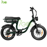 Vélo électrique à pneus larges EB8 en alliage d'aluminium à double suspension pour femmes, multi-usages, moyeu arrière, Shimano 7 vitesses, 500W, design Step