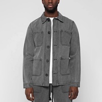 Ensemble assorti pour homme : Veste en jean délavé style OEM et pantalon ample en denim, idéal pour le printemps et l'été