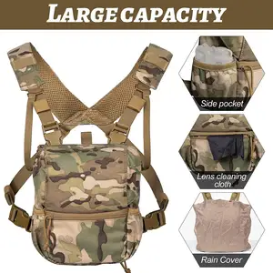 Binocular Harness Chest Pack Rain Cover Hunting Hiking Camping Training