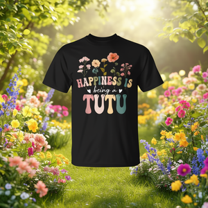 La felicidad consiste en ser una camiseta con estampado floral de tutú, regalo para el día de la madre - Product Image 3