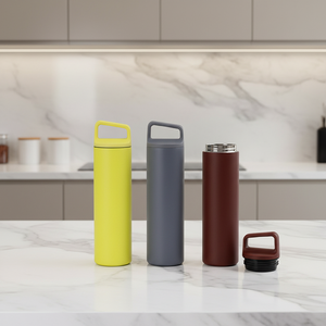 <strong>600ml</strong> Vacuum Insulated Bottle with Carry Handle, OEM Custom Logo Stainless Steel Thermal Water Bottle - Product Image 3