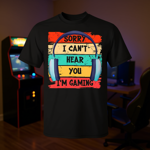 Camiseta gráfica vintage con diseño de auriculares para jugadores, para entusiastas de los videojuegos - Product Image 3
