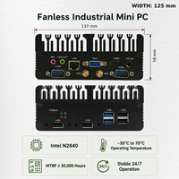 Mini PC industriel sans ventilateur Intel N2840 DC 12V RS485 RS232COM pour 1.4 RTL8111H 2*USB3.0+4*USB2.0 avec 8 Go de RAM Prix usine