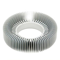 Radiateur en aluminium personnalisable à 22 ailettes, grand dissipateur thermique pour ordinateur avec LED, oxyde noir, usinage CNC par découpe et pliage