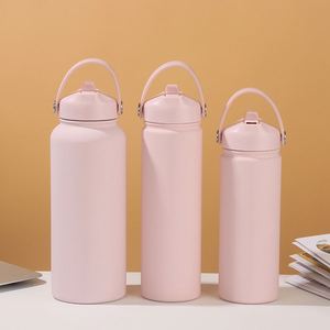 Large-capacity Portable Insulated Water <b>Bottle</b> with Handle, Portable Hot and Cold Drink Cup - Product Image 5