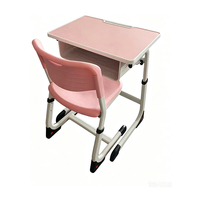 Ensemble de chaise et de bureau en métal et bois moderne, économique et personnalisé pour les étudiants universitaires - Mobilier scolaire durable, écologique et ignifuge