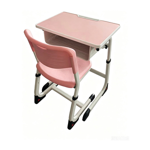 Conjunto de Silla y Escritorio de Metal y Madera Modernos y Económicos para Estudiantes Universitarios - Muebles Escolares Duraderos, Ecológicos e Ignífugos - Product Image 2