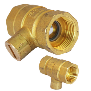 Composants personnalisés YOD, service d'usinage CNC <span class=keywords><strong>de</strong></span> précision, <span class=keywords><strong>vanne</strong></span> à boisseau sphérique verrouillable pour compteur d'eau, raccord coudé en laiton <span class=keywords><strong>de</strong></span> 3/4 pouce - Product Image 3