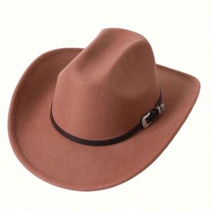 Sombreros de Vaquero Negros de Texas al por Mayor, Estilo Nuevo 2022, Material de Poliéster y Algodón, para Adultos - Product Image 2