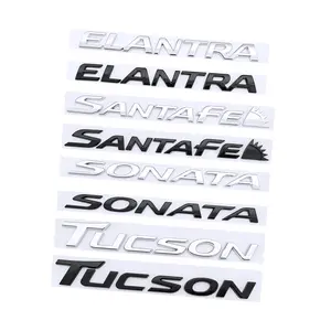 Новый TUCSON ELANTRA SANTAFE Соната наклейка сзади 3D пластиковый логотип ABS хромированный автомобильный значок Автомобильная эмблема