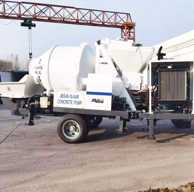 Diesel Engine Trailer Concrete Pump 50M3 H Electric Mini Mixer Truck Concrete