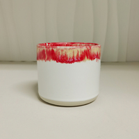 Pot à bougie en céramique original avec glaçure de transformation au four, décoration de Noël pour la maison, 12,4 oz, fait main, personnalisable, nouveau design
