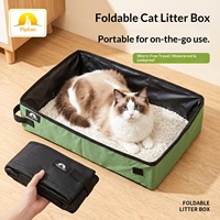 Bac à litière pour chat pliable et imperméable, en tissu Oxford, grande taille, fabriqué en Chine