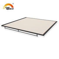 Auvent rétractable motorisé automatique avec télécommande, toit en tissu acrylique, voile d'ombrage en verre pour véranda, cadre en alliage d'aluminium