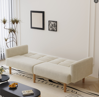 Sofá cama plegable futón con diseño moderno de espuma viscoelástica de Color Beige de alta calidad
