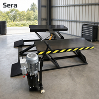 Sera DL-3.5YD 4,5 TONNES Mini-élévateur hydraulique à ciseaux à double vérin pour voitures, construction en acier inoxydable, conception à faible profil pour le levage