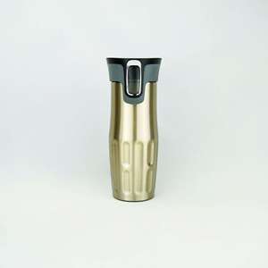 420ml Double-Layer Stainless Steel Vacuum Tumbler One-Button Insulated Cup Travel Leak-Proof Portable <b>Coffee</b> Cup Modern Design - Product Image 5