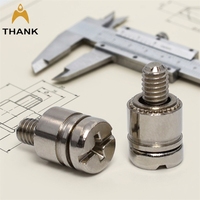 Pins de positionnement de précision à fente croisée en acier inoxydable nickelé, type à bille M3 M4, classe 4