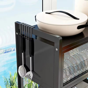Diseño de puerta de polvo con solapa, soporte de almacenamiento doméstico de doble capa fácil de limpiar, adecuado para almacenamiento de cocina - Product Image 5