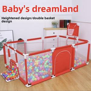 Clôture de jeu rectangulaire pour enfants avec panier de <span class=keywords><strong>basket</strong></span> et balles océaniques – Clôture de sol intérieure pour bébé – Approvisionnement direct usine - Product Image 3