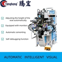 Machine de fabrication de chaussures Tenghong à commande informatique automatique pour la pose de semelles et de talons en cuir