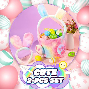 Set 2 en 1 <span class=keywords><strong>de</strong></span> Conejito <span class=keywords><strong>de</strong></span> Peluche <span class=keywords><strong>de</strong></span> Pascua con Canasta y Diadema, Orejas <span class=keywords><strong>de</strong></span> Conejo <span class=keywords><strong>de</strong></span> Peluche, Bolsa <span class=keywords><strong>de</strong></span> Regalo para Dulces, Decoración para Fiesta <span class=keywords><strong>de</strong></span> Búsqueda <span class=keywords><strong>de</strong></span> Huevos <span class=keywords><strong>de</strong></span> Pascua - Product Image 5