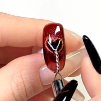 Ensemble de bâtons de stylo magnétiques 3D Cat Eye, outil de manucure DIY pour vernis à ongles en gel, motif de rayures de fleurs en acier inoxydable